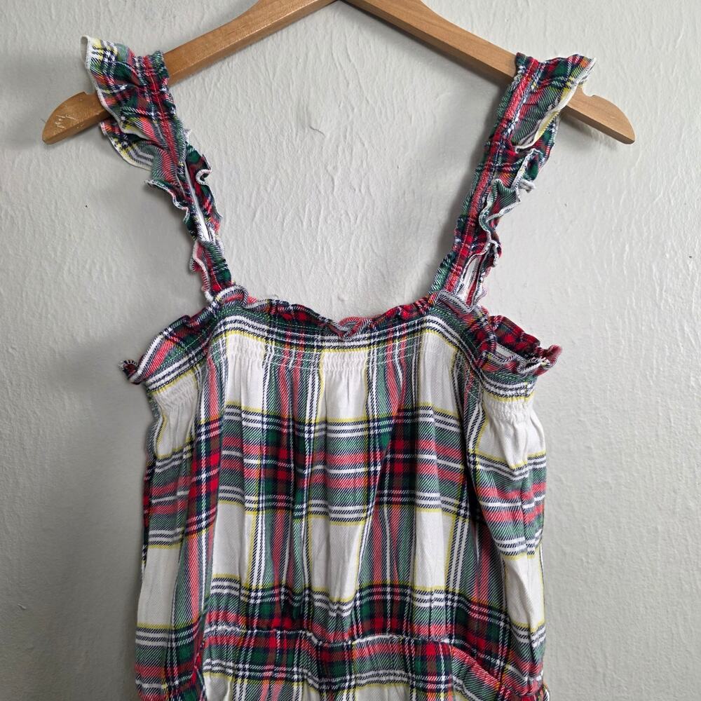 Aerie Plaid Flannel One Piece Romper Pajamas Sleepwear Velvet Tie NWT Medium - Picture 7 of 8